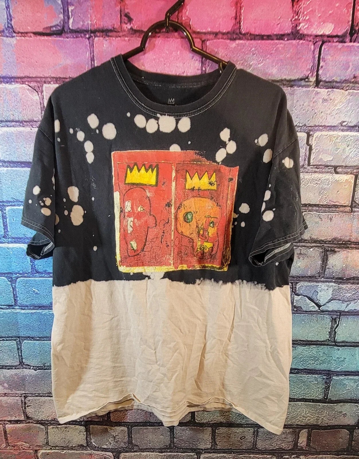Jean-Michel Basquiat Men's Large Dip Dye Pop Art - Adult & Kids T-Shirts, Sweatshirts & Hoodies apparel design preview 1