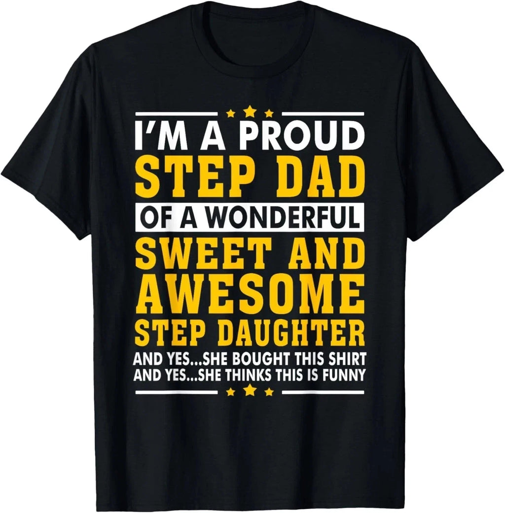 Funny Step Dad Fathers Day Gift Daughter Stepdad - Adult & Kids T-Shirts, Sweatshirts & Hoodies apparel design preview 1