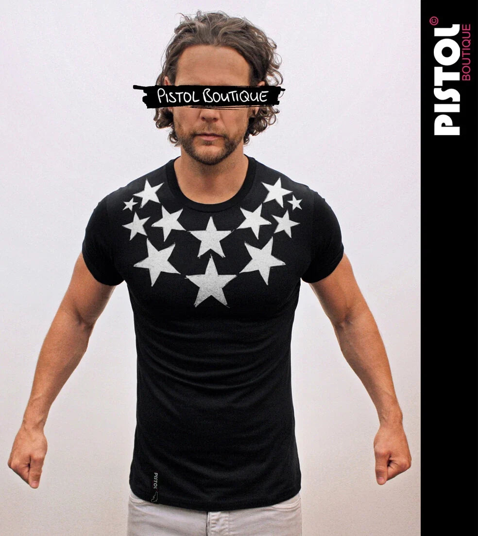 Pistol Boutique Mens Black Fitted Crew Neck CHEST - Adult & Kids T-Shirts, Sweatshirts & Hoodies apparel design preview 1