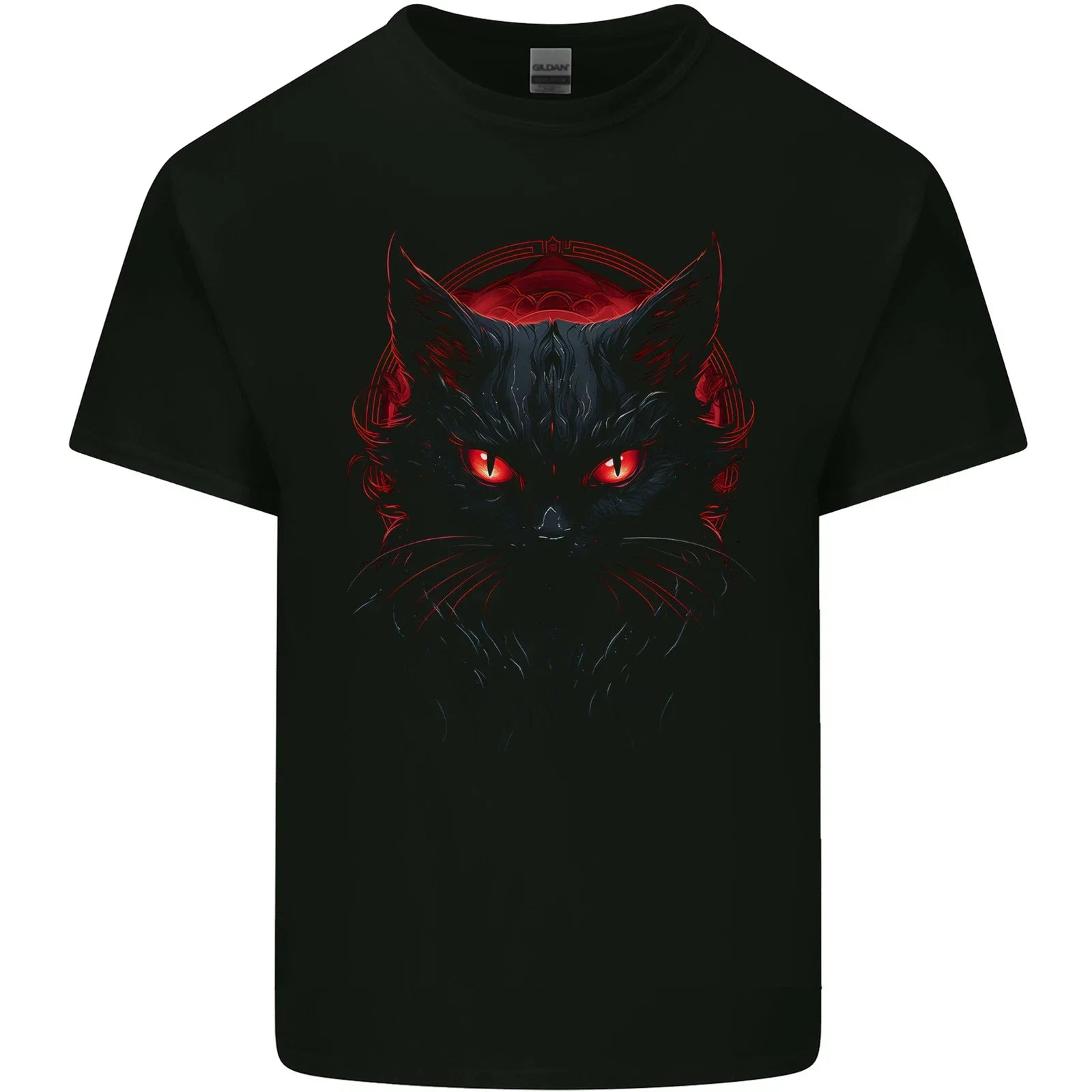 Satanic Cat Evil Halloween Mens Cotton Top - Adult & Kids T-Shirts, Sweatshirts & Hoodies apparel design preview 1
