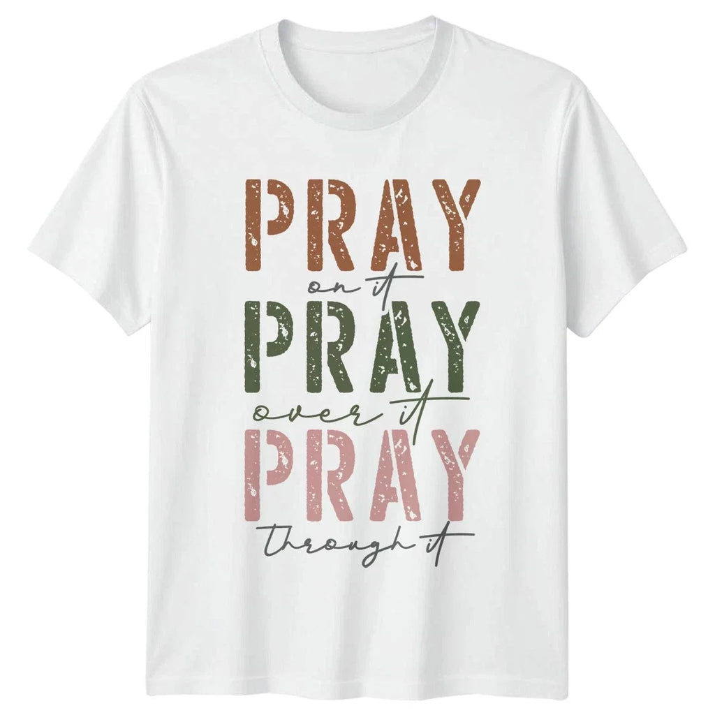 Pray On It Over Faith Prayer Gift For Him And Her - Adult & Kids T-Shirts, Sweatshirts & Hoodies apparel design preview 1