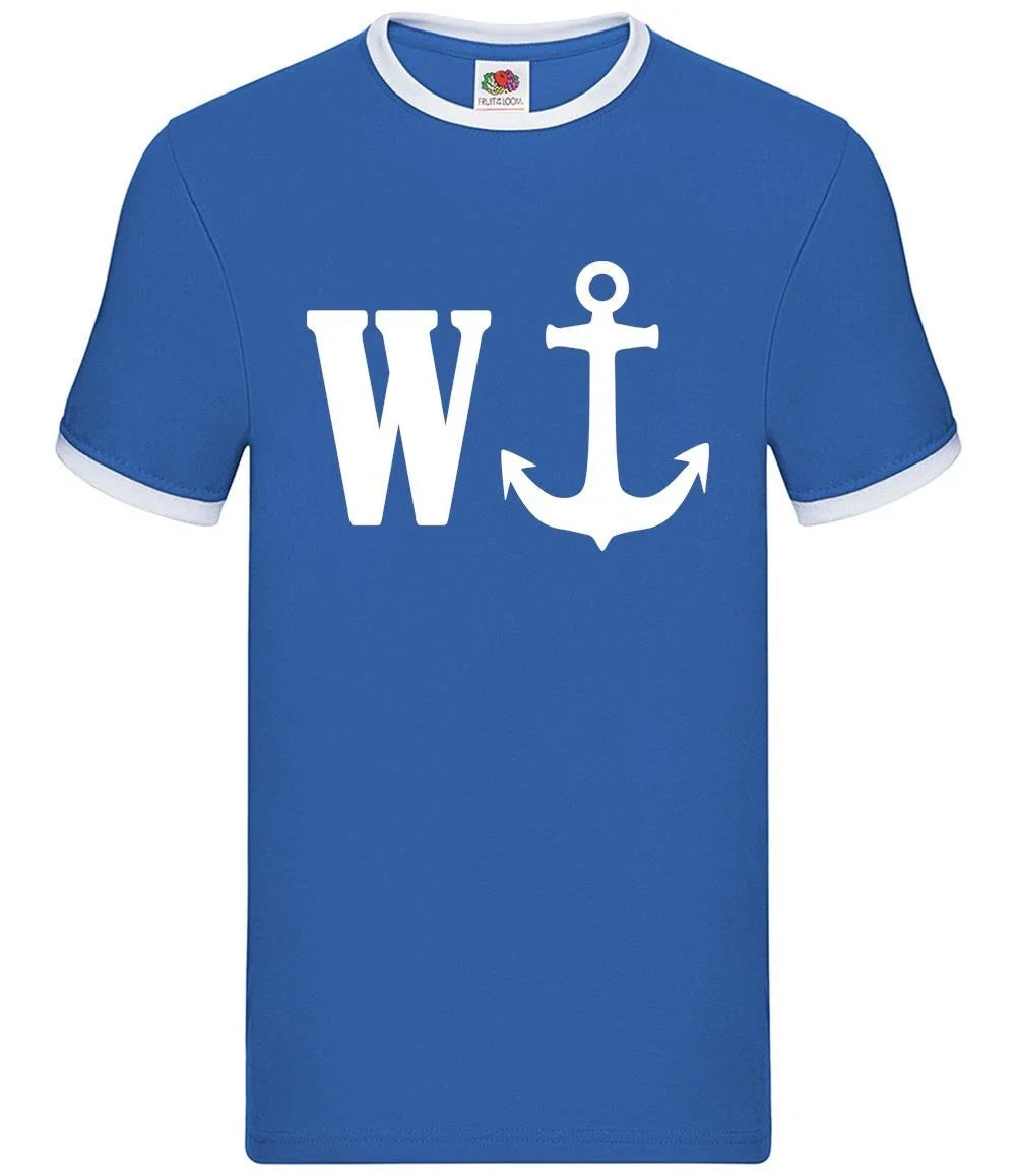 W Anchor Mens Ringer Wanker Rude Boats Lad Funny - Adult & Kids T-Shirts, Sweatshirts & Hoodies apparel design preview 1