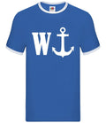 W Anchor Mens Ringer Wanker Rude Boats Lad Funny - Adult & Kids T-Shirts, Sweatshirts & Hoodies apparel design preview 1