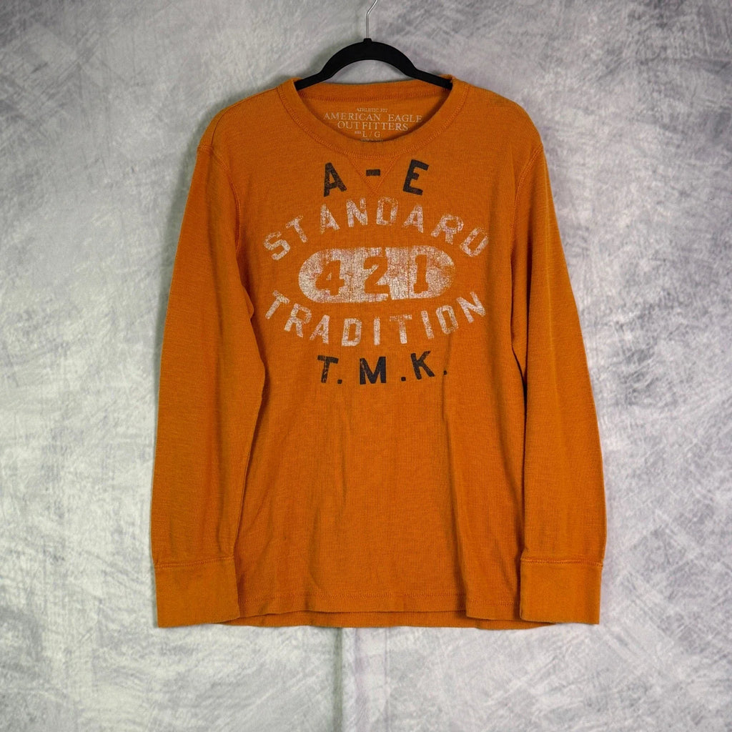 Y2K American Eagle Mens Graphic thermal sz L grunge - Adult & Kids T-Shirts, Sweatshirts & Hoodies apparel design preview 1