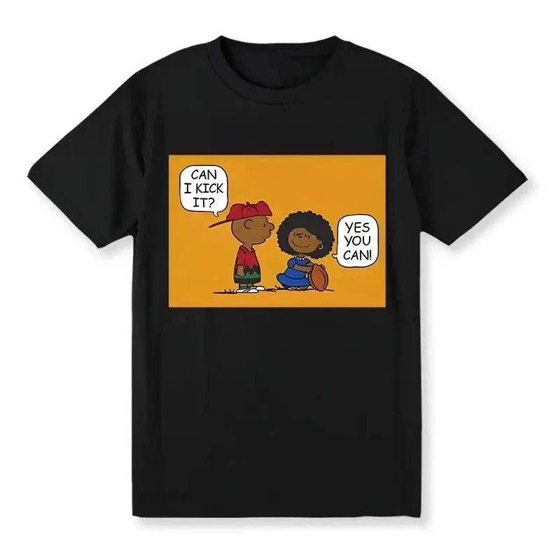 Can I Kick It Cartoon Motivational Fun Men's 100% - Adult & Kids T-Shirts, Sweatshirts & Hoodies apparel design preview 1