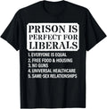Prison is Perfect for Liberals Anti Liberal Quote - Adult & Kids T-Shirts, Sweatshirts & Hoodies apparel design preview 1