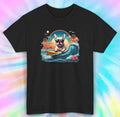 French Bulldog Surfing Summer Beach Dog S-5XL - Adult & Kids T-Shirts, Sweatshirts & Hoodies apparel design preview 1