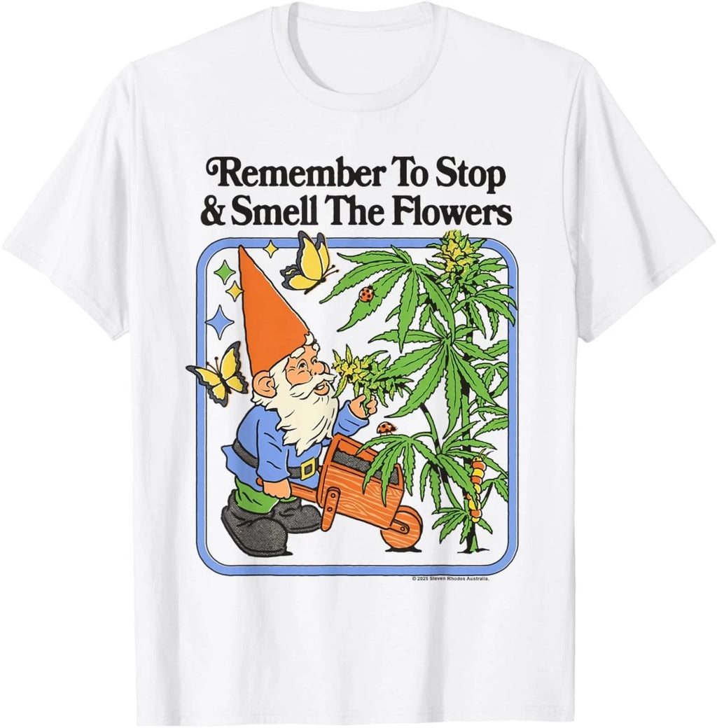 Flowers 420 Gnome Sarcastic Retro Vintage Funny Adult - Adult & Kids T-Shirts, Sweatshirts & Hoodies apparel design preview 1