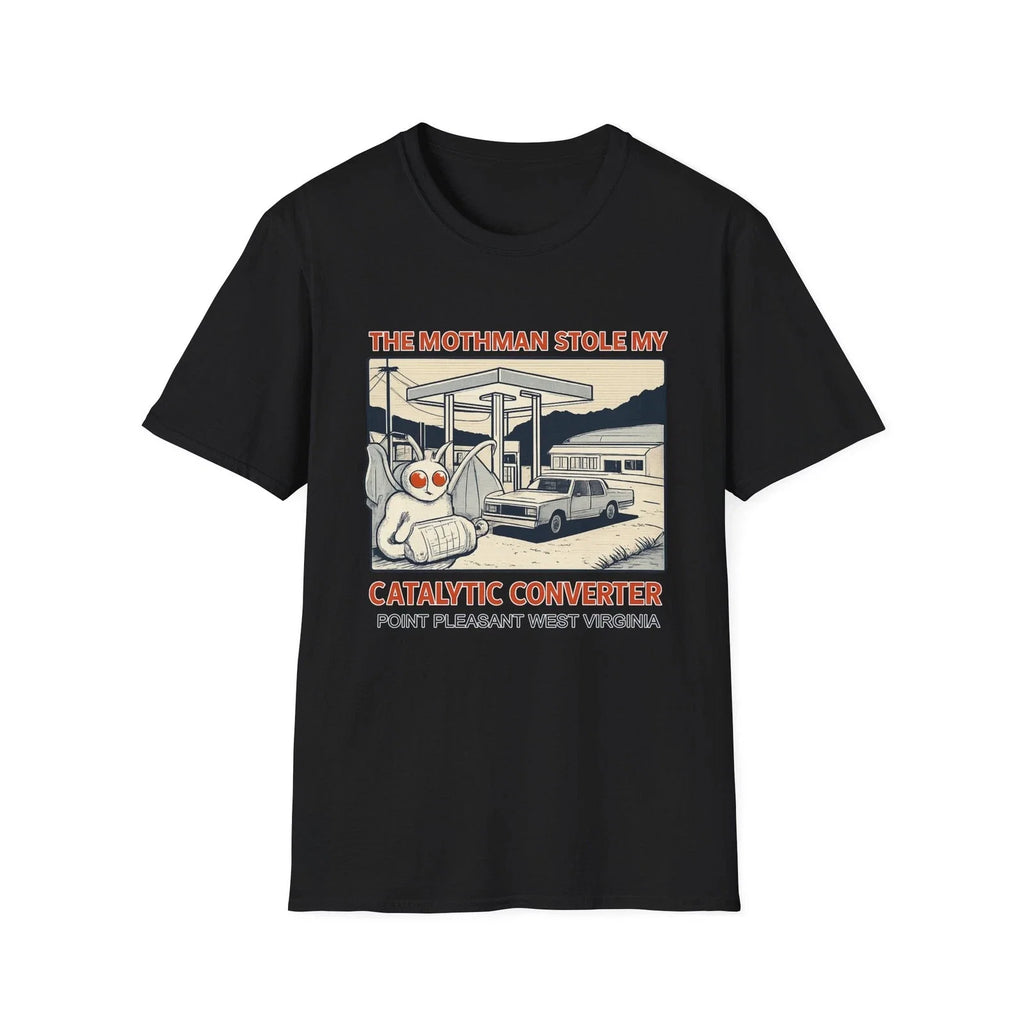 Mothman Stole My Catalytic Converter Cryptid Humor - Adult & Kids T-Shirts, Sweatshirts & Hoodies apparel design preview 1