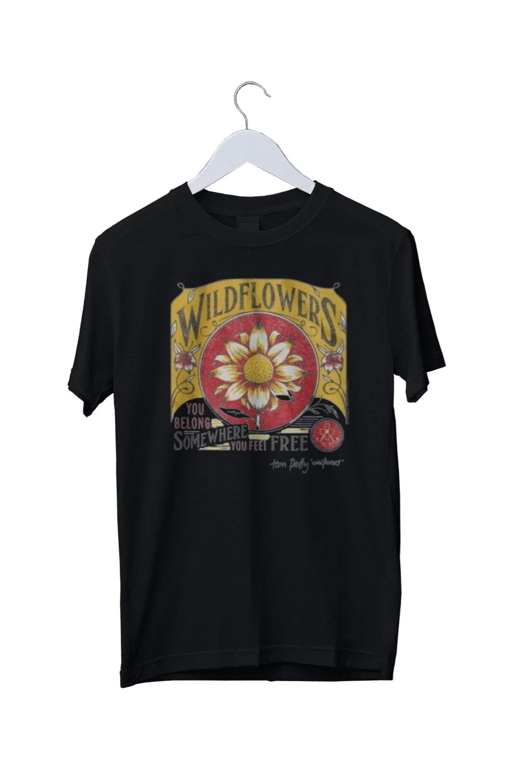 Tom Petty Wildflowers Natural Graphic Print Mens S M - Adult & Kids T-Shirts, Sweatshirts & Hoodies apparel design preview 1