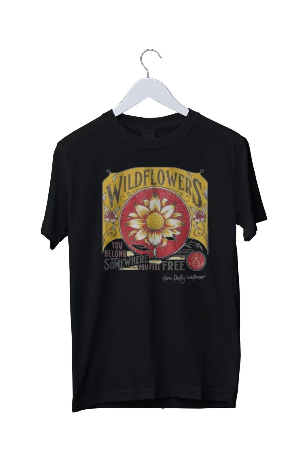 Tom Petty Wildflowers Natural Graphic Print Mens S M - Adult & Kids T-Shirts, Sweatshirts & Hoodies apparel design preview 1