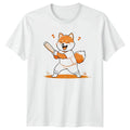 Kawaii Shiba Inu Cricket Player Birthday Gift For Him - Adult & Kids T-Shirts, Sweatshirts & Hoodies apparel design preview 1