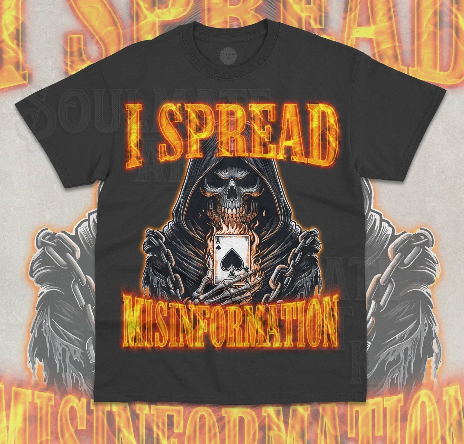 I Spread Misinformation Funny Meme Evil Bootleg - Adult & Kids T-Shirts, Sweatshirts & Hoodies apparel design preview 1