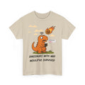 Kawaii Dinosaur Wi-Fi Meteor Warning Funny Cute - Adult & Kids T-Shirts, Sweatshirts & Hoodies apparel design preview 1