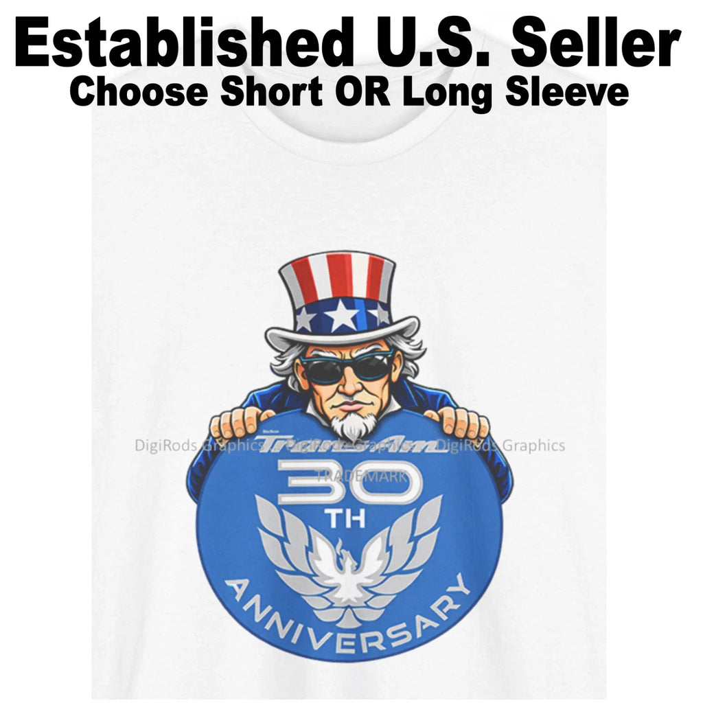 DigiRods Pontiac Trans Am 1999 30th Anniversary Uncle - Adult & Kids T-Shirts, Sweatshirts & Hoodies apparel design preview 1