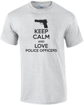 Keep calm and love police officer pro cop - Adult & Kids T-Shirts, Sweatshirts & Hoodies apparel design preview 1
