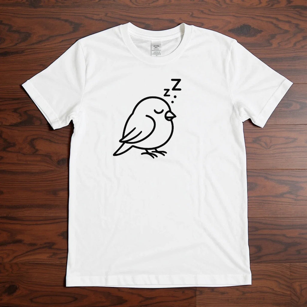 Cute Sleeping Bird Minimalist Animal Graphic Funny - Adult & Kids T-Shirts, Sweatshirts & Hoodies apparel design preview 1