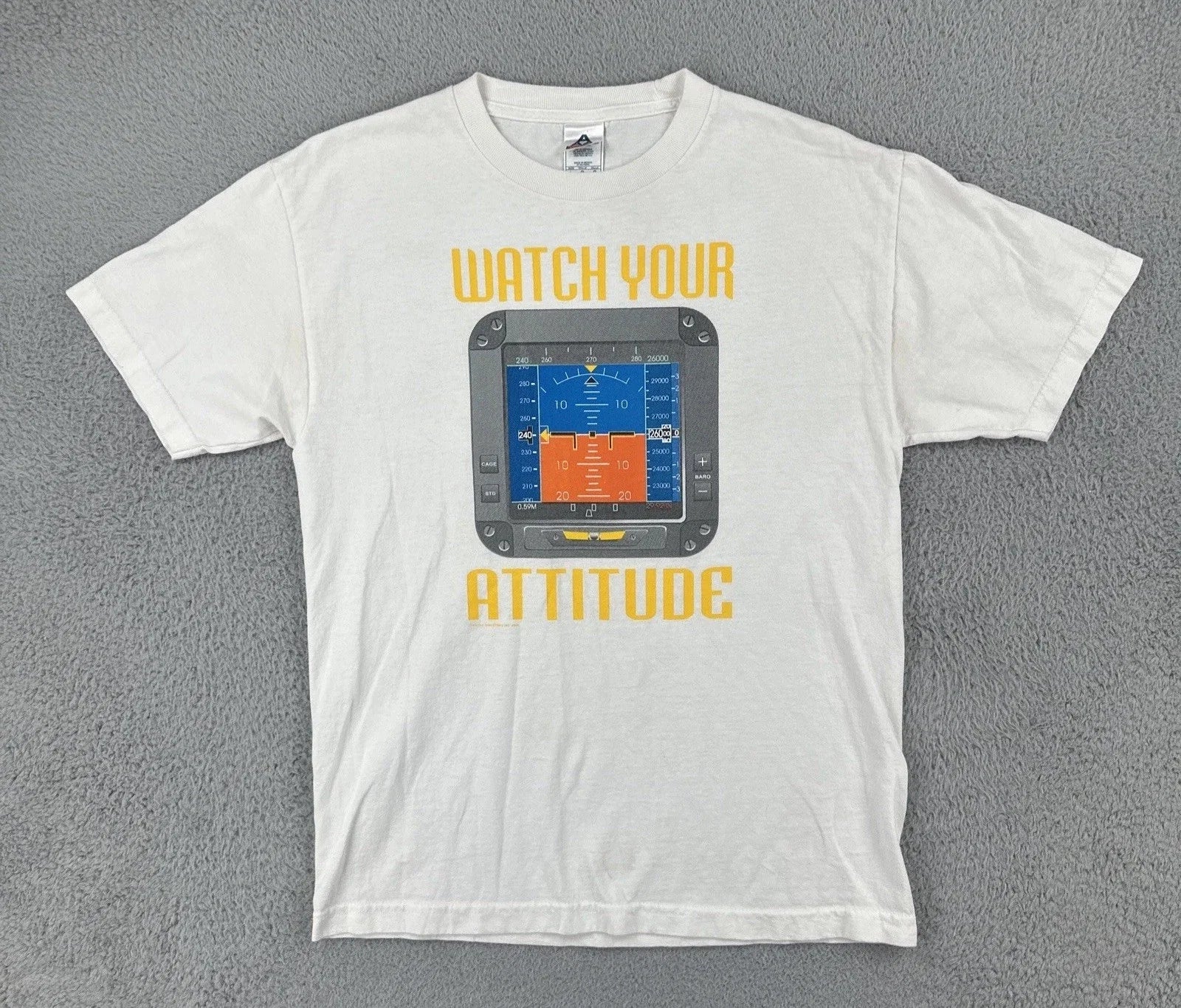 Vintage Alstyle Y2K Large White Attitude Meter Funny - Adult & Kids T-Shirts, Sweatshirts & Hoodies apparel design preview 1