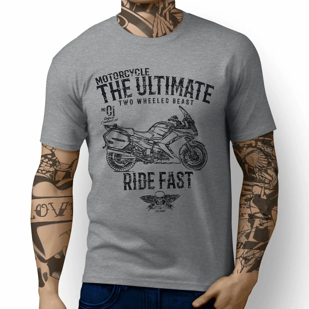 JL Ultimate Illustration For A Yamaha FJR1300 2012 - Adult & Kids T-Shirts, Sweatshirts & Hoodies apparel design preview 1