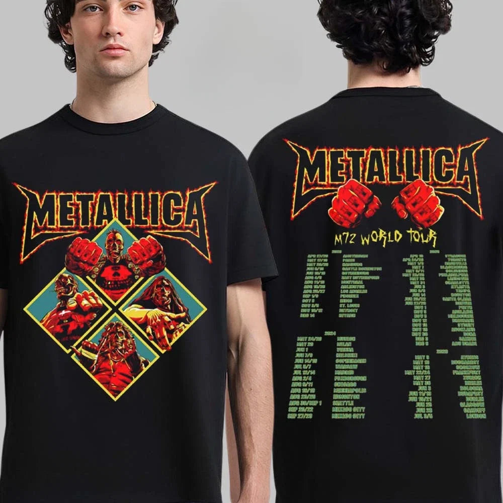 New!! Metal 1ica Rock Band Skeleton Diamond Reprint - Adult & Kids T-Shirts, Sweatshirts & Hoodies apparel design preview 1