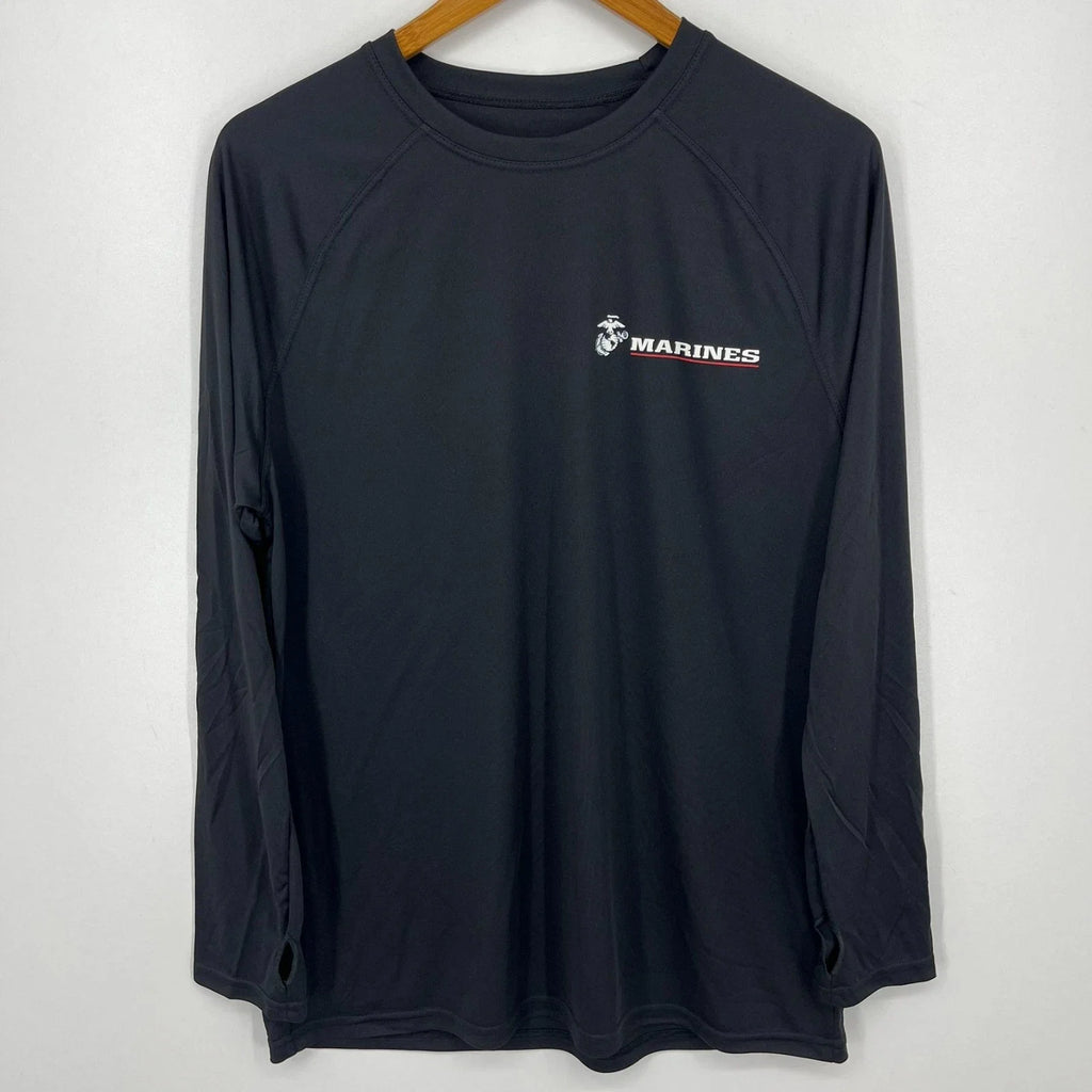 USMC Marines Men's Size M Black Moisture Wicking USA - Adult & Kids T-Shirts, Sweatshirts & Hoodies apparel design preview 1