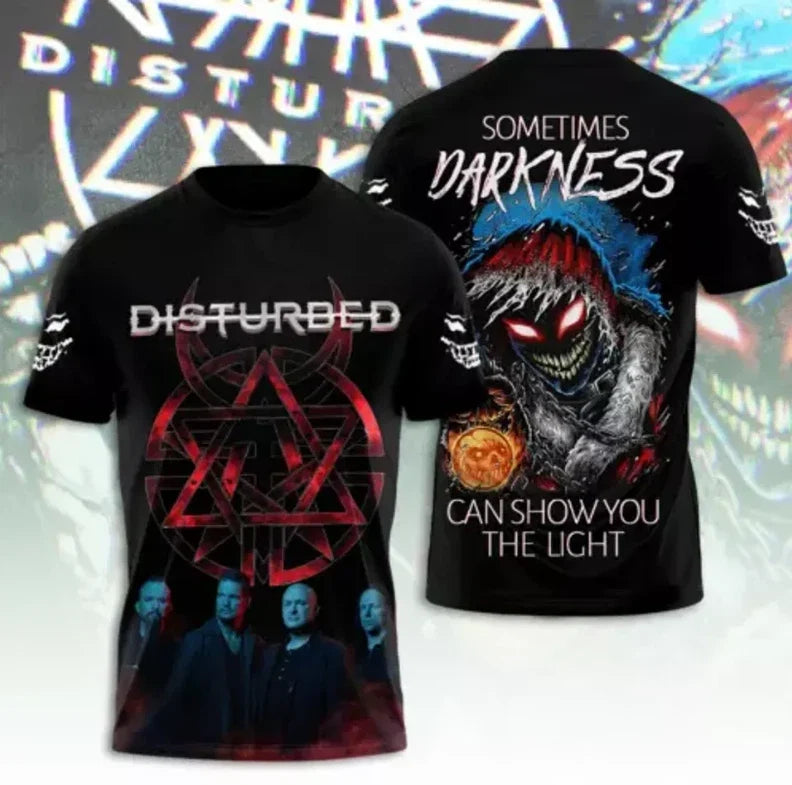 Disturbed 25th Anniversary The Sickness Tour 2025 3D - Adult & Kids T-Shirts, Sweatshirts & Hoodies apparel design preview 1