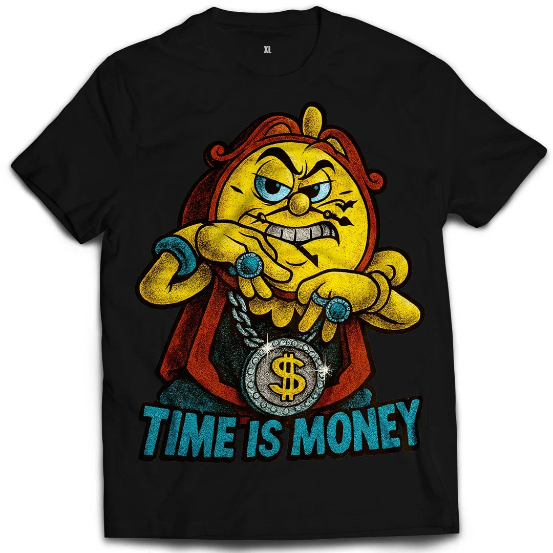 Time Is Money Graphic Cartoon Clock Bling Streetwear - Adult & Kids T-Shirts, Sweatshirts & Hoodies apparel design preview 1