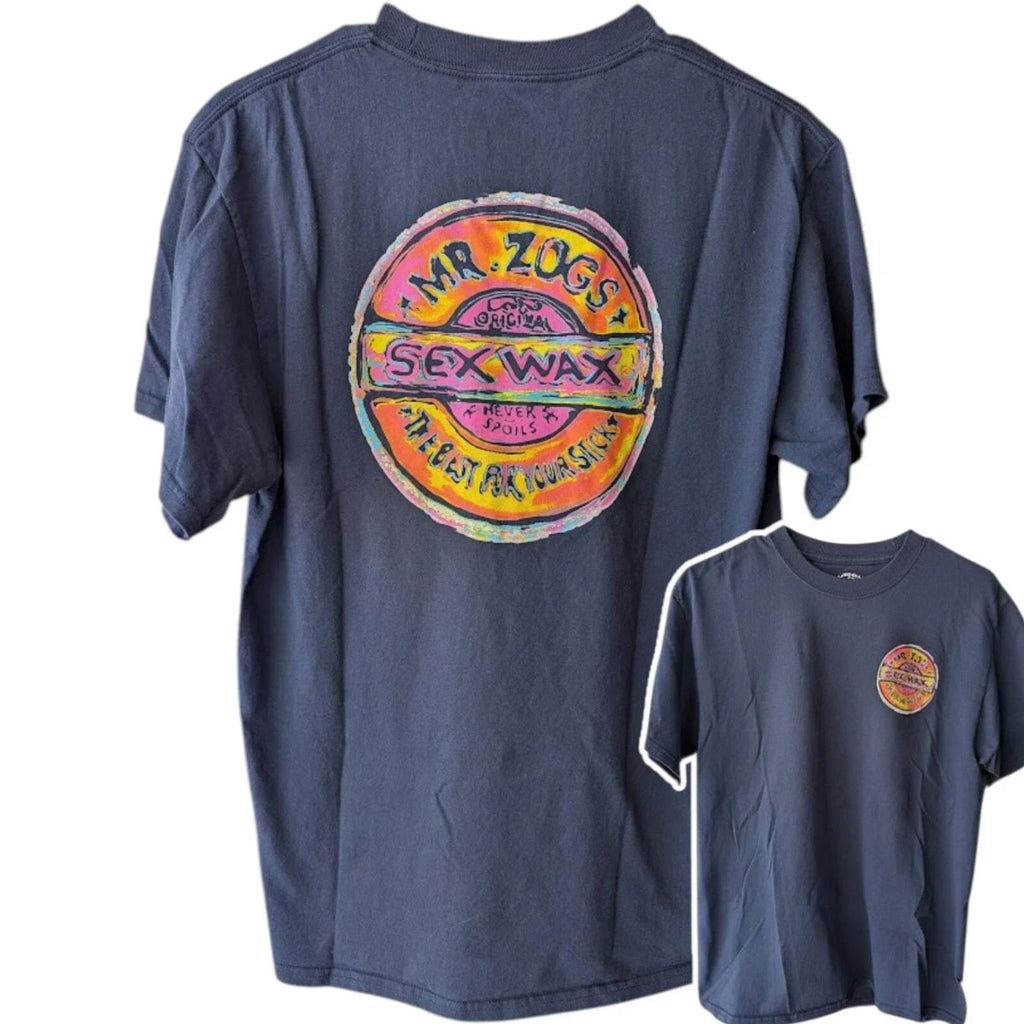 Mr. Zog's Sex Wax M Navy Blue Surf Skate Retro - Adult & Kids T-Shirts, Sweatshirts & Hoodies apparel design preview 1