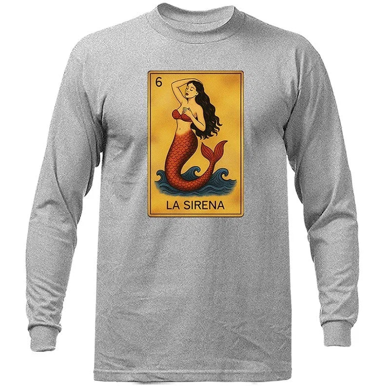 LA SIRENA MEXICAN LOTERIA CARD - Adult & Kids T-Shirts, Sweatshirts & Hoodies apparel design preview 1