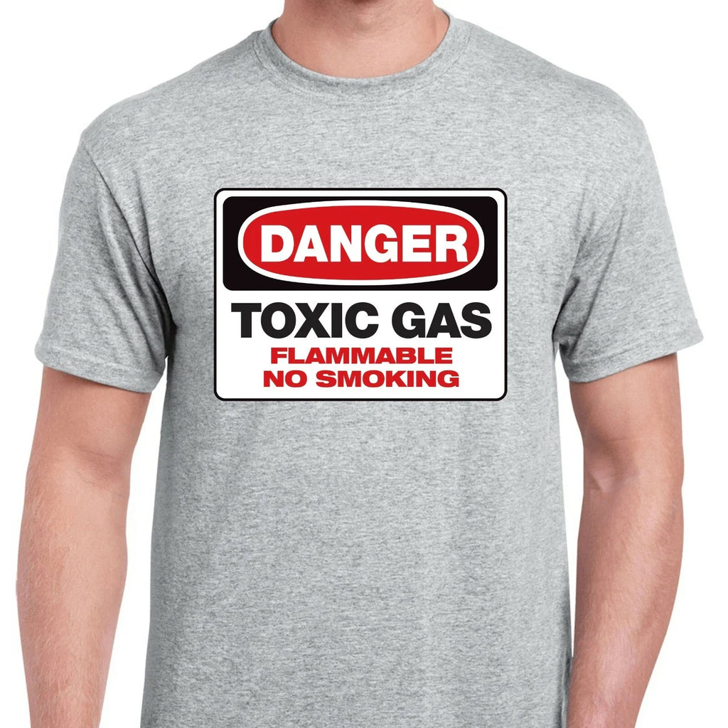 DANGER TOXIC GAS Fart Humor Bathroom 100% Preshrunk - Adult & Kids T-Shirts, Sweatshirts & Hoodies apparel design preview 1