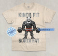 Kinda Fit Sorta Fat Funny Meme Panda Joke Workout - Adult & Kids T-Shirts, Sweatshirts & Hoodies apparel design preview 1