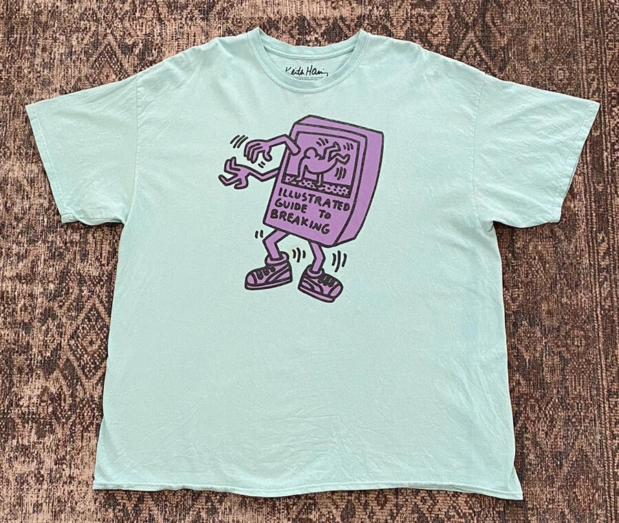 Keith Haring Illustrated Guide To Breaking 2XL Pop - Adult & Kids T-Shirts, Sweatshirts & Hoodies apparel design preview 1