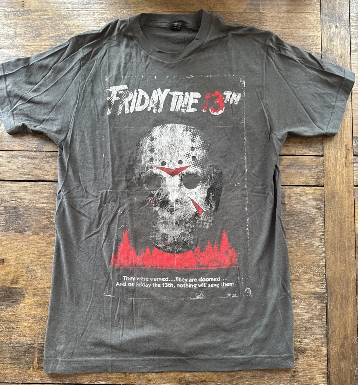 Friday The 13th Vintage Y2K Men's Grey Size Medium - Adult & Kids T-Shirts, Sweatshirts & Hoodies apparel design preview 1
