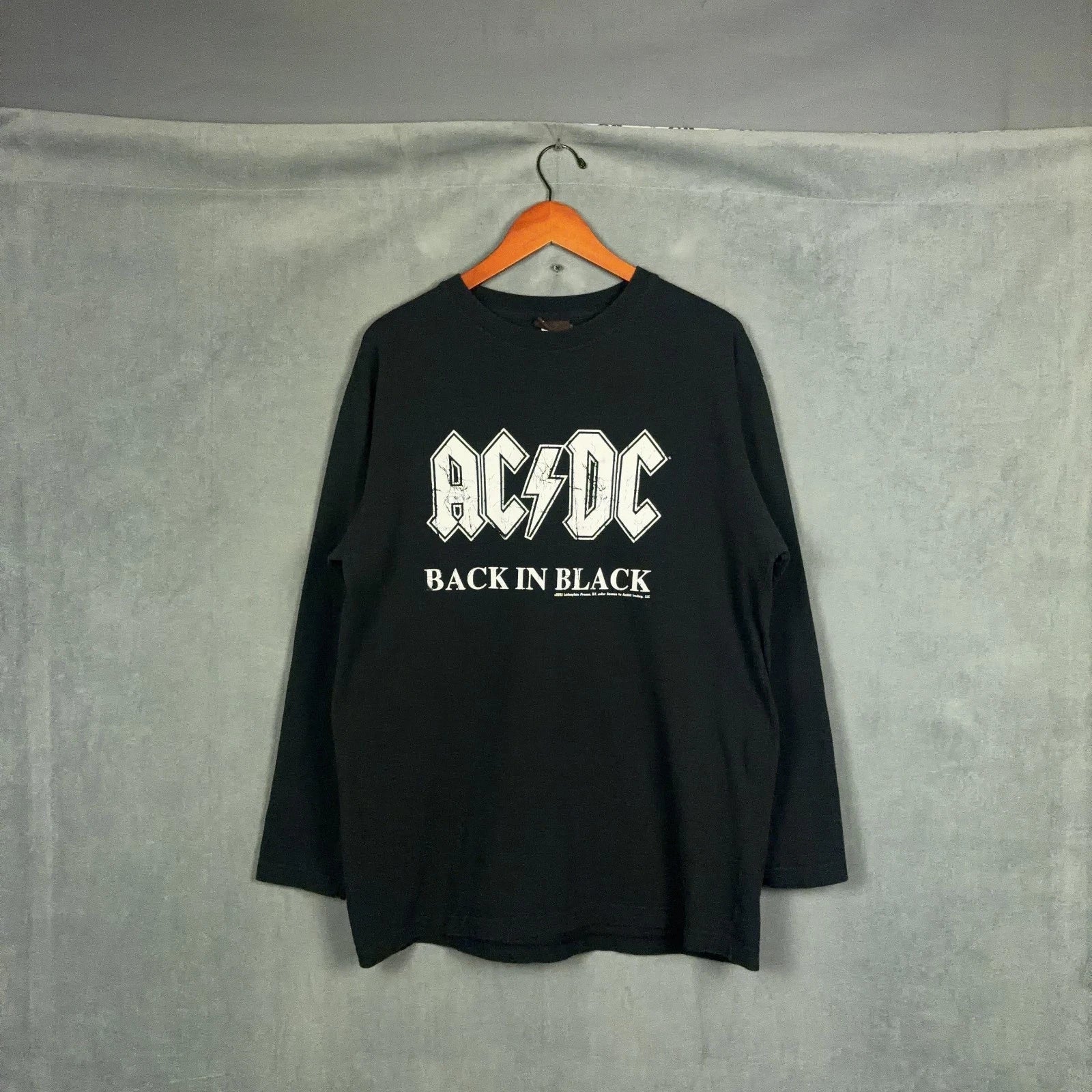 Vintage Y2K AC/DC Back in Black Mens Size XL - Adult & Kids T-Shirts, Sweatshirts & Hoodies apparel design preview 1
