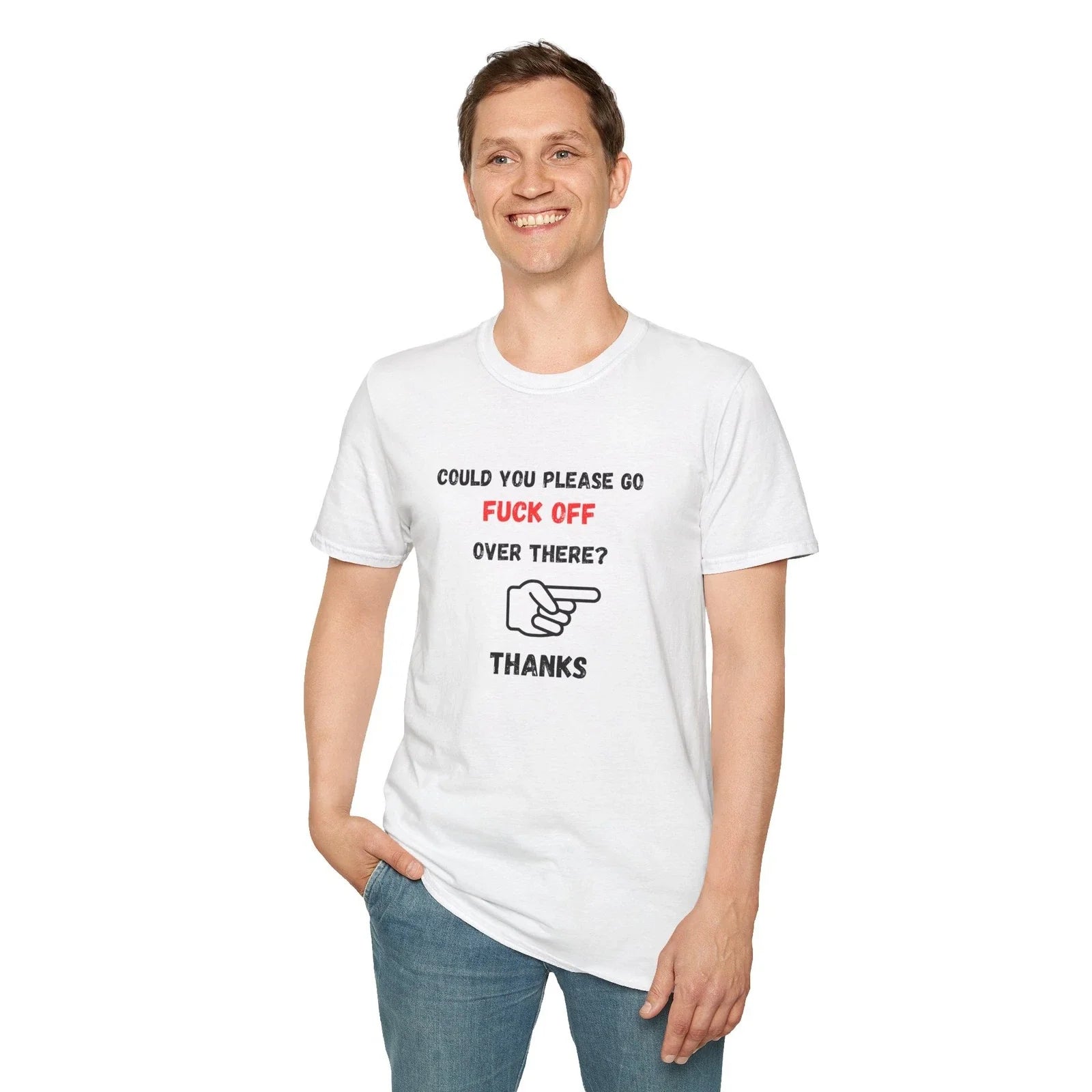Could You Please Go F*** Off Over There Pointing - Adult & Kids T-Shirts, Sweatshirts & Hoodies apparel design preview 1