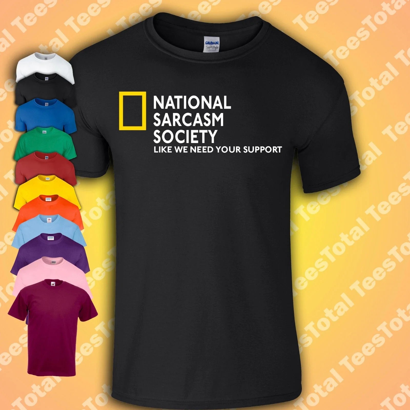 National Sarcasm Society Slogan Humour Joke Novelty - Adult & Kids T-Shirts, Sweatshirts & Hoodies apparel design preview 1
