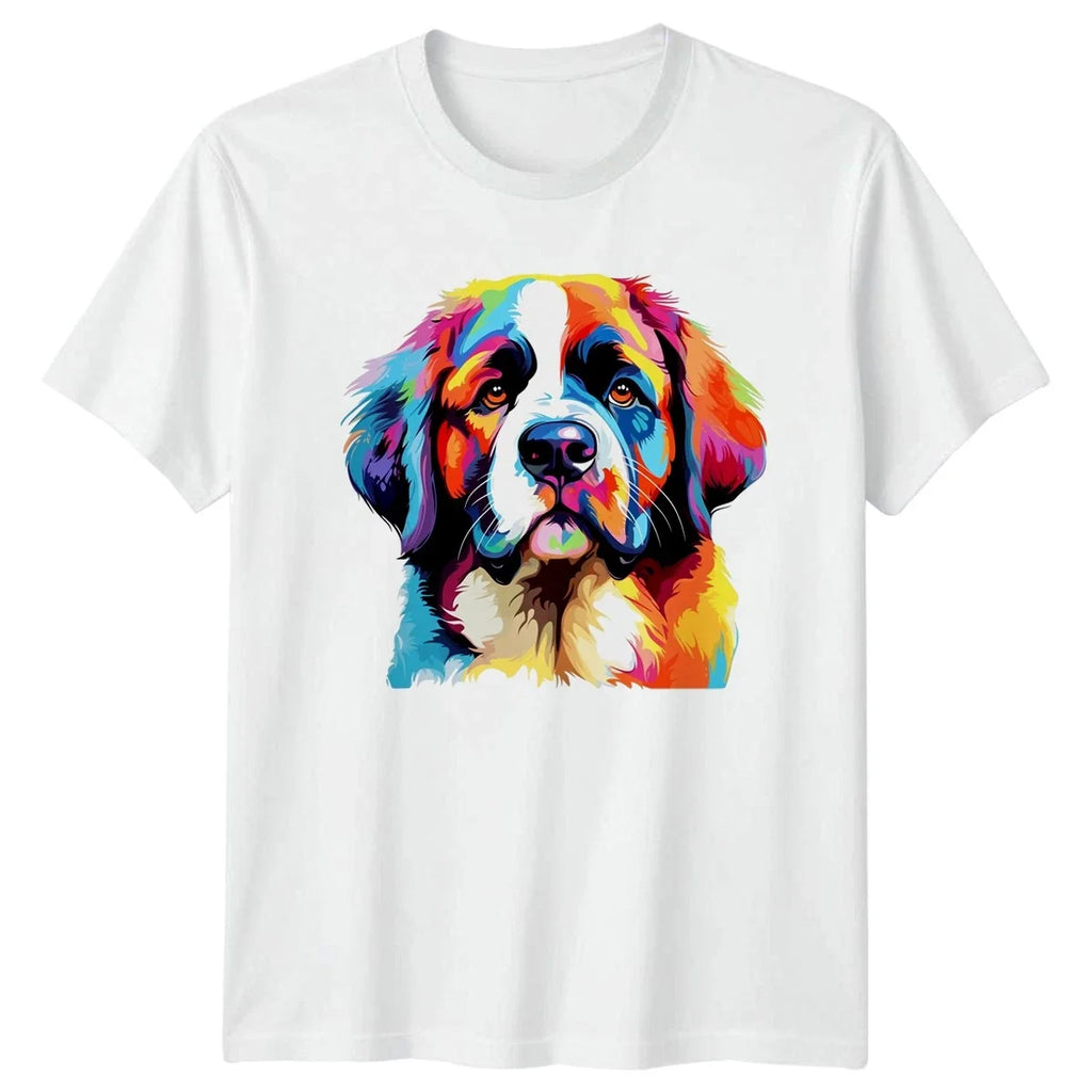 Colorful Saint Bernard Dog Lover Gift For Him And Her - Adult & Kids T-Shirts, Sweatshirts & Hoodies apparel design preview 1
