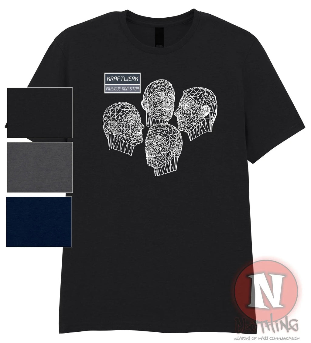 Kraftwerk Musique Non Stop 80s electronic dance music - Adult & Kids T-Shirts, Sweatshirts & Hoodies apparel design preview 1