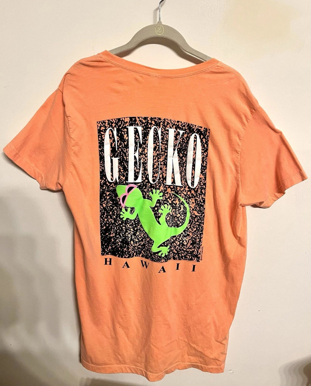 90s Gecko Hawaii Mens Y2k Color Changing LARGE - Adult & Kids T-Shirts, Sweatshirts & Hoodies apparel design preview 1