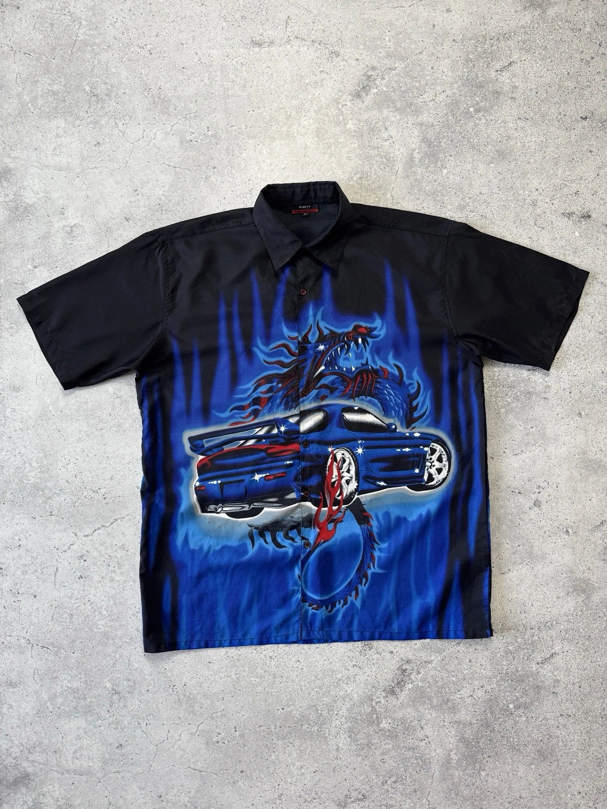Vintage Y2K Dragon Racing Mazda RX-7 JDM Double Print - Adult & Kids T-Shirts, Sweatshirts & Hoodies apparel design preview 1