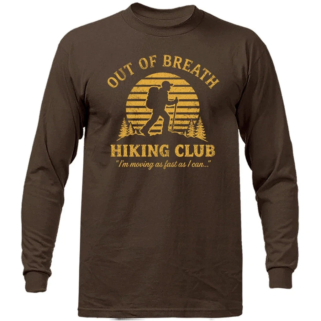 Funny Hiking Out of Breath Club Vintage Outdoor - Adult & Kids T-Shirts, Sweatshirts & Hoodies apparel design preview 1