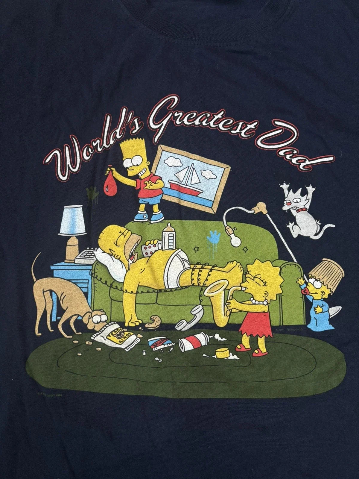 The Simpsons World Greatest Dad Gildan Size XL - Adult & Kids T-Shirts, Sweatshirts & Hoodies apparel design preview 1