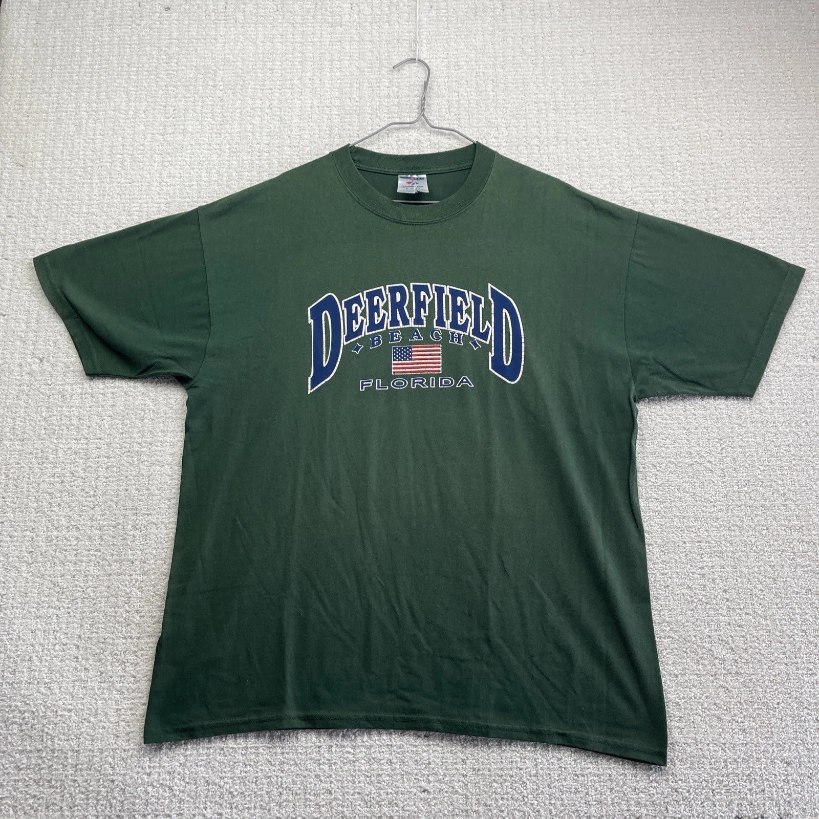VTG Y2K Deerfield Beach Florida Men Sz XL Forest Pine - Adult & Kids T-Shirts, Sweatshirts & Hoodies apparel design preview 1