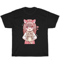 Anime Girl with Cat Kawaii Kitten Pet Lover Otaku - Adult & Kids T-Shirts, Sweatshirts & Hoodies apparel design preview 1
