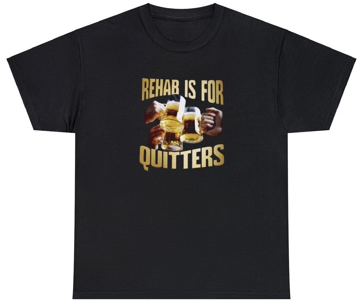 Rehab Is For Quitters Funny Day Drinking Alcoholic - Adult & Kids T-Shirts, Sweatshirts & Hoodies apparel design preview 1