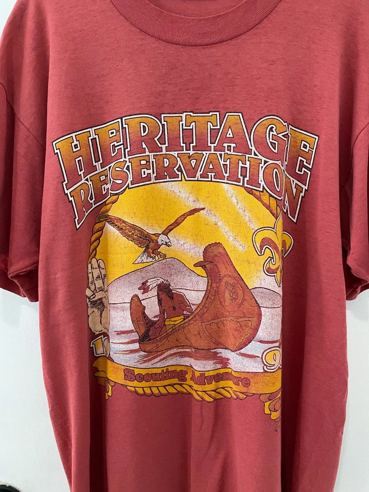 1998 Boy Scouts Native American vintage 90s nature - Adult & Kids T-Shirts, Sweatshirts & Hoodies apparel design preview 1