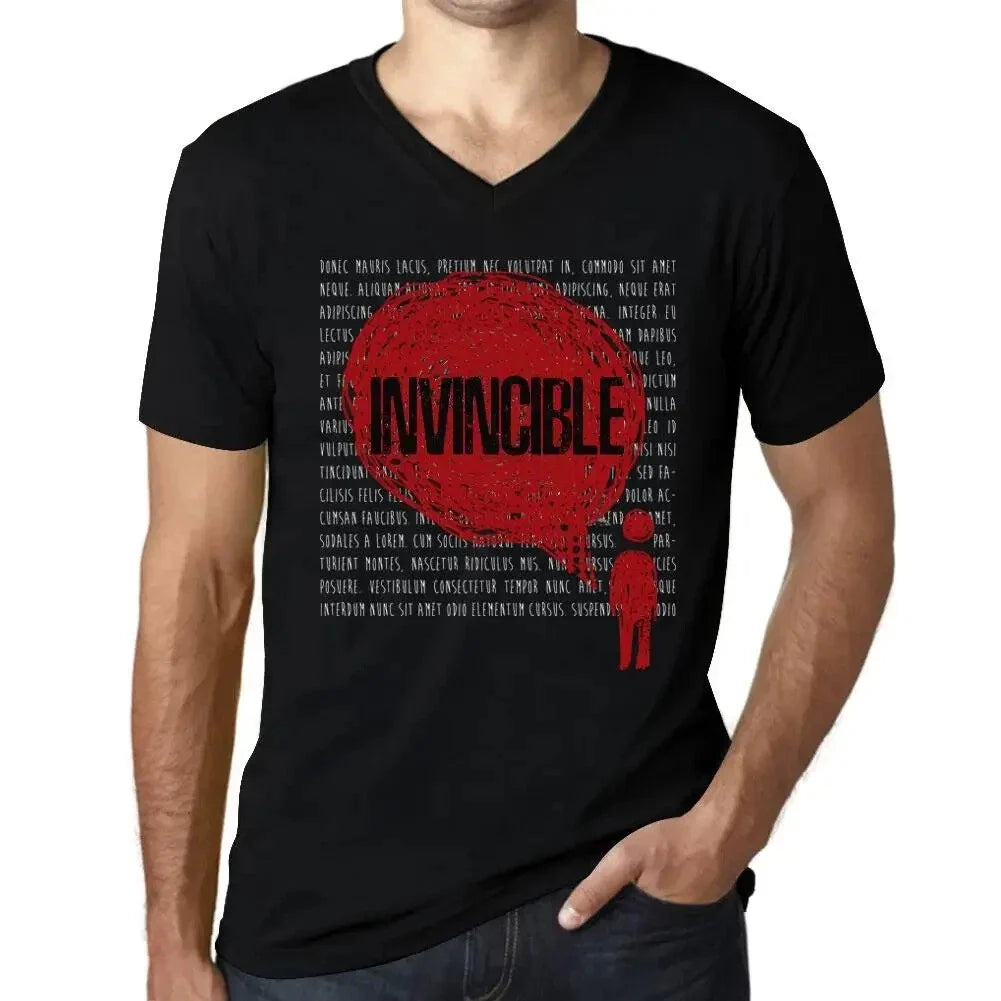Men's Graphic V Neck Thoughts Invincible Eco-Friendly - Adult & Kids T-Shirts, Sweatshirts & Hoodies apparel design preview 1