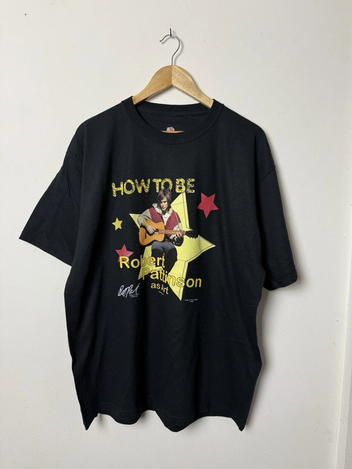 Y2K How To Be Robert Pattinson Adult XL Black Short - Adult & Kids T-Shirts, Sweatshirts & Hoodies apparel design preview 1