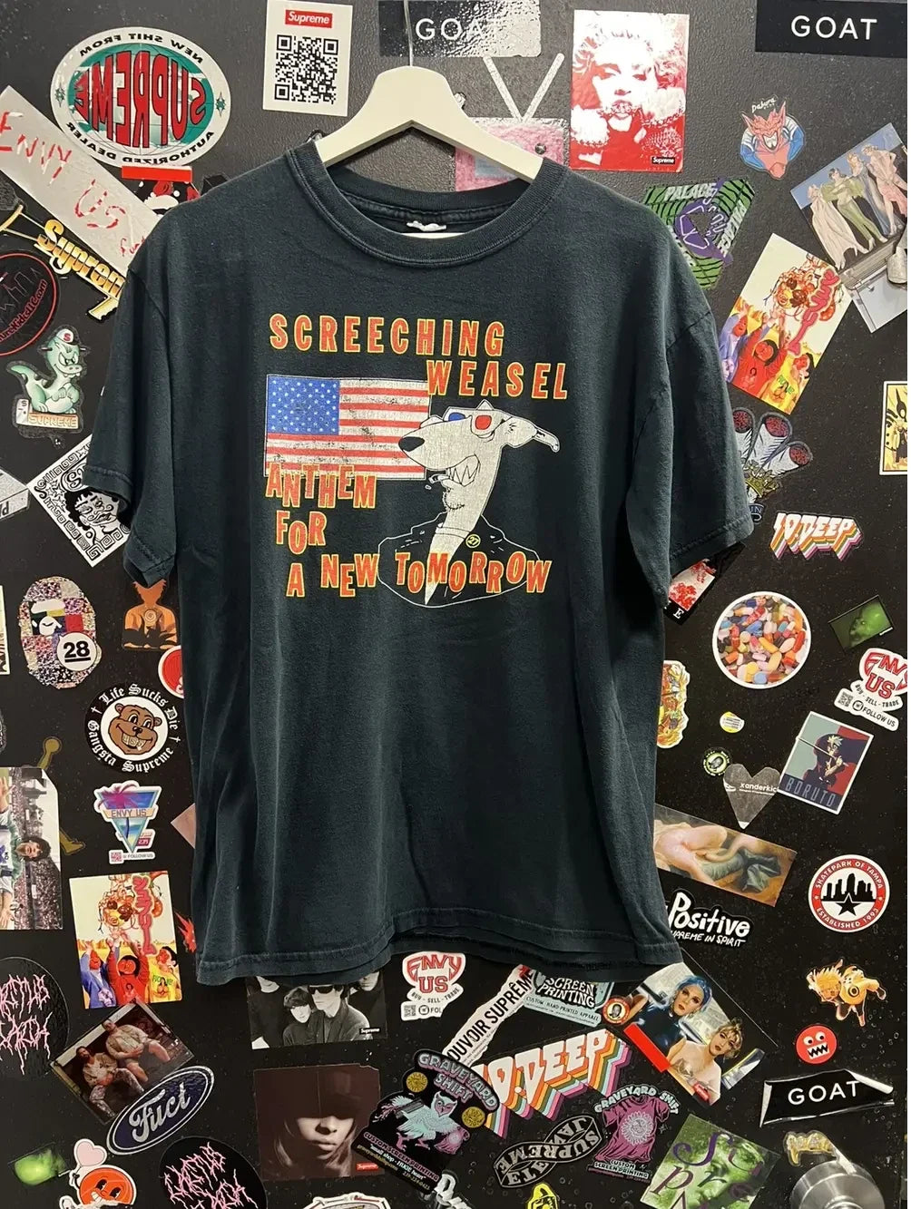 Vintage Screeching Weasel Anthem For A New Tomorrow - Adult & Kids T-Shirts, Sweatshirts & Hoodies apparel design preview 1