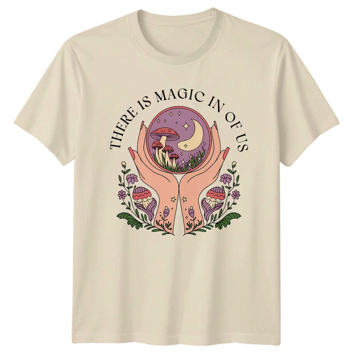 Magic In Us Crystal Ball Mushroom Boho Celestial - Adult & Kids T-Shirts, Sweatshirts & Hoodies apparel design preview 1